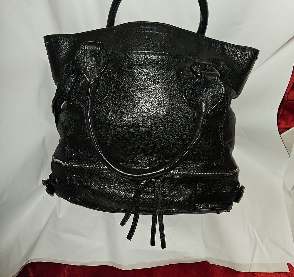 Chloe Black Leather Tote Bag